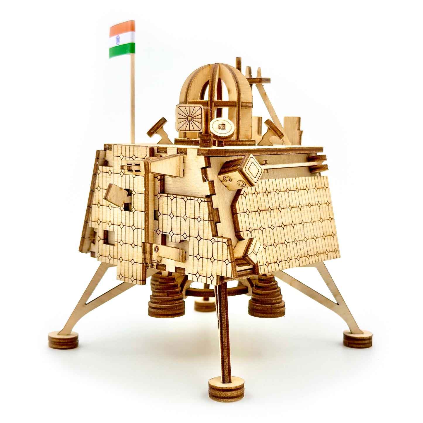 Chandrayaan 3 Vikram Lander Wooden Art Model with Pragyan Rover